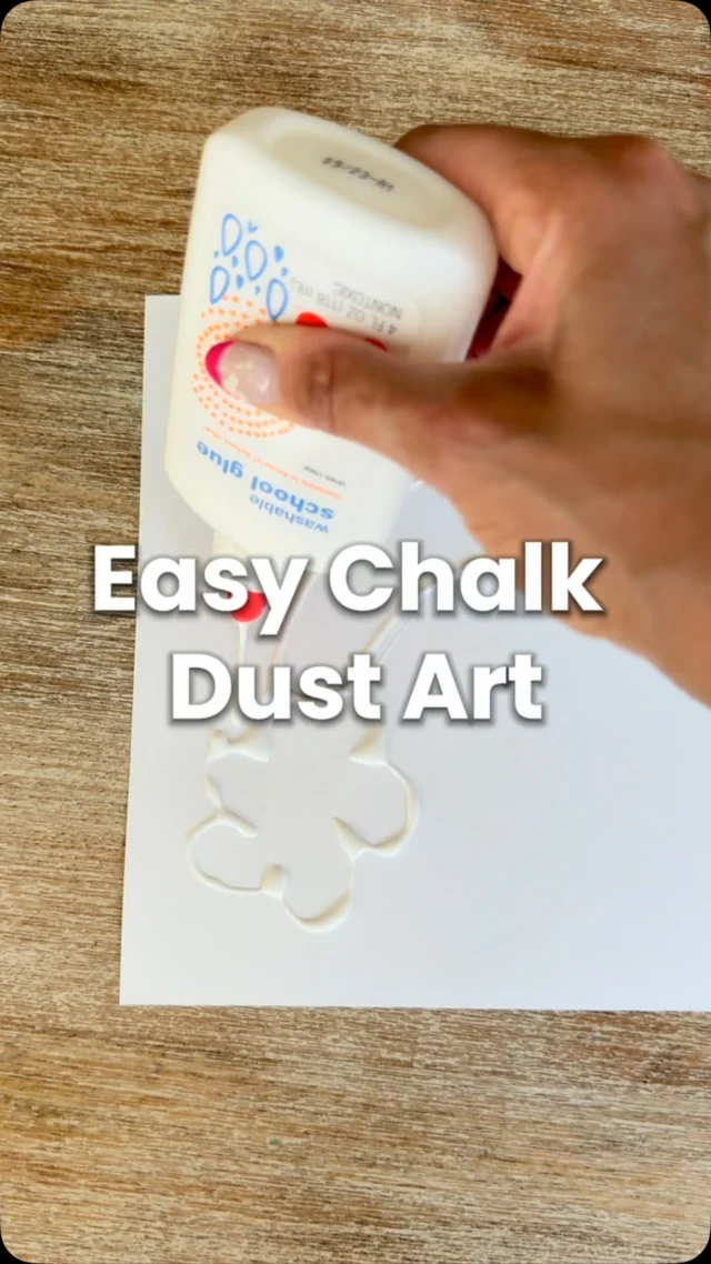 EASY KIDS CHALK ART!All you need is sidewalk chalk, a grater/zester, school glue and cardstock! I bet you have most of these in stock already! The design possibilities are endless! Use a baking tray to keep the mess contained!Visit projectolaydates.com for more easy kids activity and art ideas. #kidscrafts #activities #activitiesforkids #summerfun #kidsactivities #preschoolactivities #preschoolcrafts